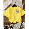 image:imageRoseSeek Womens Graphic Letter Tee Crew Neck Drop Shoulder Trendy Summer T Shirt Short Sleeve Vintage Car Print TopYellow Red