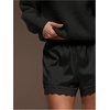 image:imageRoseSeek Womens Lace Trim Satin Shorts Shiny Elastic Waist Mini Shorts French KnickersBlack
