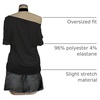 image:imageRoseSeek Womens Off The Shoulder Goth Graphic Tees Short Sleeve Asymmetrical Oversized Y2K T ShirtsBlack