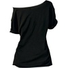 image:imageRoseSeek Womens Off The Shoulder Goth Graphic Tees Short Sleeve Asymmetrical Oversized Y2K T ShirtsBlack Graphic