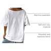 image:imageRoseSeek Womens Oversized Off Shoulder Graphic Tees  Short Sleeve Bow Letter Print T Shirts Y2K TopsWhite Bow