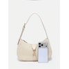 image:imageRoseSeek Womens Retro Vintage Zipper Shoulder Bag Adjustable Strap Elegant Underarm Purse HandbagsBeige White