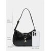 image:imageRoseSeek Womens Retro Vintage Zipper Shoulder Bag Adjustable Strap Elegant Underarm Purse HandbagsBlack