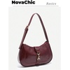 image:imageRoseSeek Womens Retro Vintage Zipper Shoulder Bag Adjustable Strap Elegant Underarm Purse HandbagsBurgundy