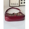 image:imageRoseSeek Womens Retro Vintage Zipper Shoulder Bag Adjustable Strap Elegant Underarm Purse HandbagsBurgundy Cheetah