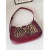 image:imageRoseSeek Womens Retro Vintage Zipper Shoulder Bag Adjustable Strap Elegant Underarm Purse HandbagsBurgundy Cheetah