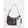 image:imageRoseSeek Womens Retro Vintage Zipper Shoulder Bag Adjustable Strap Elegant Underarm Purse HandbagsCoffee Brown
