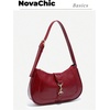 image:imageRoseSeek Womens Retro Vintage Zipper Shoulder Bag Adjustable Strap Elegant Underarm Purse HandbagsLight Red