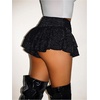 image:imageRoseSeek Womens Sequin Glitter Booty Shorts Layered Ruffle Sparkly Skirts High Waisted Club Party Rave Cheeky SkortsBlack