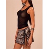 image:imageRoseSeek Womens Sheer Square Neck Tank Top Sleeveless Fitted Vacation Summer Tops Basic ShirtBlack