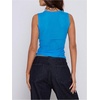image:imageRoseSeek Womens Sheer Square Neck Tank Top Sleeveless Fitted Vacation Summer Tops Basic ShirtBlue