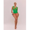 image:imageRoseSeek Womens Sheer Square Neck Tank Top Sleeveless Fitted Vacation Summer Tops Basic ShirtBright Green