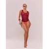 image:imageRoseSeek Womens Sheer Square Neck Tank Top Sleeveless Fitted Vacation Summer Tops Basic ShirtBurgundy