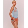 image:imageRoseSeek Womens Sheer Square Neck Tank Top Sleeveless Fitted Vacation Summer Tops Basic ShirtLight Blue
