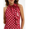 image:imageRoseSeek Womens Summer Halter Tops Floral Appliques Sleeveless Work Shirts Blouses for Women Dressy CasualRed Graphic
