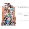 image:imageRoseSeek Womens Tropical Paisley Print Halter Blouse Sleeveless Boho Shirt Tops Button Back Vacation TopsBlue Leopard