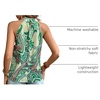 image:imageRoseSeek Womens Tropical Paisley Print Halter Blouse Sleeveless Boho Shirt Tops Button Back Vacation TopsGreen