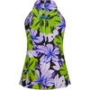 image:imageRoseSeek Womens Tropical Paisley Print Halter Blouse Sleeveless Boho Shirt Tops Button Back Vacation TopsGreen and Purple