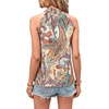 image:imageRoseSeek Womens Tropical Paisley Print Halter Blouse Sleeveless Boho Shirt Tops Button Back Vacation TopsMint Green