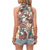image:imageRoseSeek Womens Tropical Paisley Print Halter Blouse Sleeveless Boho Shirt Tops Button Back Vacation TopsMix Green
