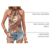 image:imageRoseSeek Womens Tropical Paisley Print Halter Blouse Sleeveless Boho Shirt Tops Button Back Vacation TopsMulticolor