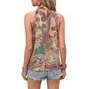 image:imageRoseSeek Womens Tropical Paisley Print Halter Blouse Sleeveless Boho Shirt Tops Button Back Vacation TopsMulticolor