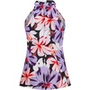 image:imageRoseSeek Womens Tropical Paisley Print Halter Blouse Sleeveless Boho Shirt Tops Button Back Vacation TopsPurple and Pink