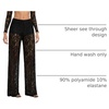 image:imageRoseSeek Womens Y2K Floral Lace See Through Pants Sheer Straight Leg Long Pants Club WearBlack