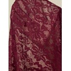 image:imageRoseSeek Womens Y2K Floral Lace See Through Pants Sheer Straight Leg Long Pants Club WearBurgundy