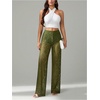image:imageRoseSeek Womens Y2K Floral Lace See Through Pants Sheer Straight Leg Long Pants Club WearGreen