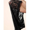 image:imageRoseSeek Womens Y2K Floral Lace See Through Pants Sheer Straight Leg Long Pants Club WearLace Black