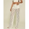image:imageRoseSeek Womens Y2K Floral Lace See Through Pants Sheer Straight Leg Long Pants Club WearWhite