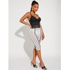 image:imageRoseSeek Womens Y2K Leopard Mesh Cropped Leggings 34 Length Club Capri PantsApricot Black