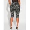 image:imageRoseSeek Womens Y2K Leopard Mesh Cropped Leggings 34 Length Club Capri PantsBlack