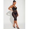 image:imageRoseSeek Womens Y2K Leopard Mesh Cropped Leggings 34 Length Club Capri PantsBlack Dots