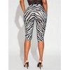 image:imageRoseSeek Womens Y2K Leopard Mesh Cropped Leggings 34 Length Club Capri PantsBlack and White