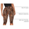 image:imageRoseSeek Womens Y2K Leopard Mesh Cropped Leggings 34 Length Club Capri PantsBrown
