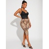 image:imageRoseSeek Womens Y2K Leopard Mesh Cropped Leggings 34 Length Club Capri PantsBrown Print