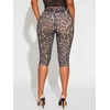 image:imageRoseSeek Womens Y2K Leopard Mesh Cropped Leggings 34 Length Club Capri PantsDark Blue