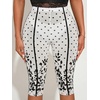 image:imageRoseSeek Womens Y2K Leopard Mesh Cropped Leggings 34 Length Club Capri PantsFloral Apricot