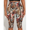image:imageRoseSeek Womens Y2K Leopard Mesh Cropped Leggings 34 Length Club Capri PantsFloral Multicolor