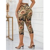 image:imageRoseSeek Womens Y2K Leopard Mesh Cropped Leggings 34 Length Club Capri PantsFlower
