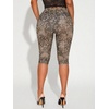 image:imageRoseSeek Womens Y2K Leopard Mesh Cropped Leggings 34 Length Club Capri PantsGrey Brown