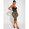 image:imageRoseSeek Womens Y2K Leopard Mesh Cropped Leggings 34 Length Club Capri PantsOlive Green