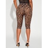 image:imageRoseSeek Womens Y2K Leopard Mesh Cropped Leggings 34 Length Club Capri PantsPink