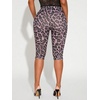 image:imageRoseSeek Womens Y2K Leopard Mesh Cropped Leggings 34 Length Club Capri PantsPurple