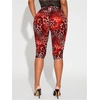 image:imageRoseSeek Womens Y2K Leopard Mesh Cropped Leggings 34 Length Club Capri PantsRed