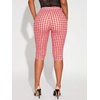 image:imageRoseSeek Womens Y2K Leopard Mesh Cropped Leggings 34 Length Club Capri PantsRed and White