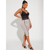 image:imageRoseSeek Womens Y2K Leopard Mesh Cropped Leggings 34 Length Club Capri PantsWhite Red