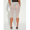image:imageRoseSeek Womens Y2K Leopard Mesh Cropped Leggings 34 Length Club Capri PantsWhite Red